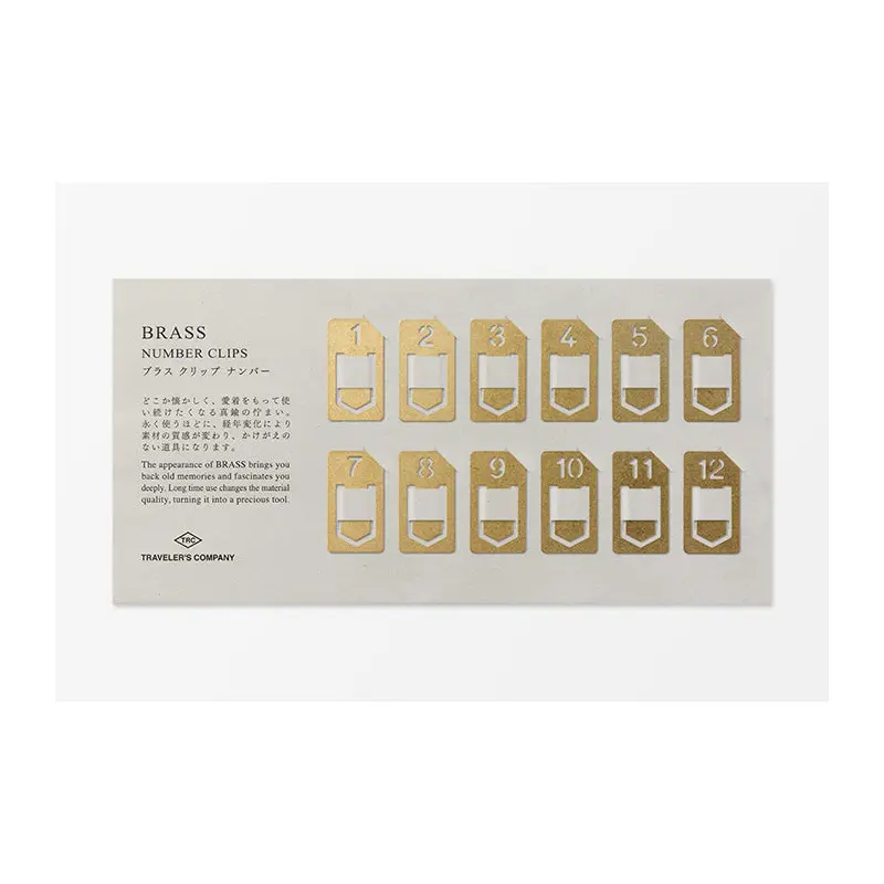 TRAVELER's Brass Number Clips