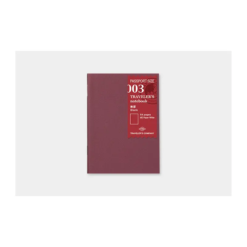 TRAVELER's Passport Size Refill - Blank - 003