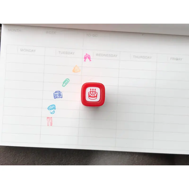 FriXion Erasable Stamp - Red - Birthday