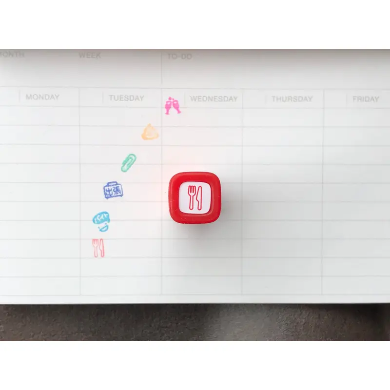 FriXion Erasable Stamp - Red - Restaurant Date