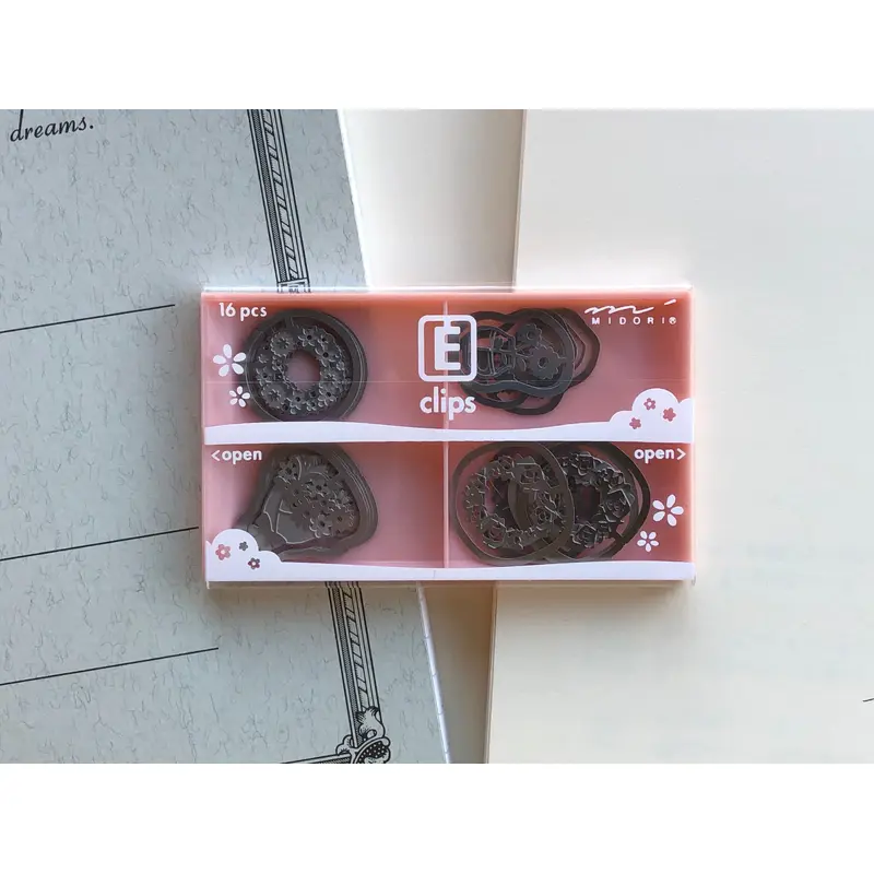 Midori Etching Clip E Clips - Necklace