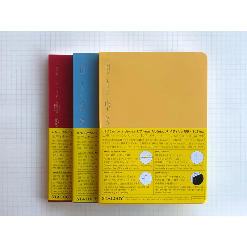 Stalogy Editor's Series 365Days Notebook - A6 - 1/2 - Colors