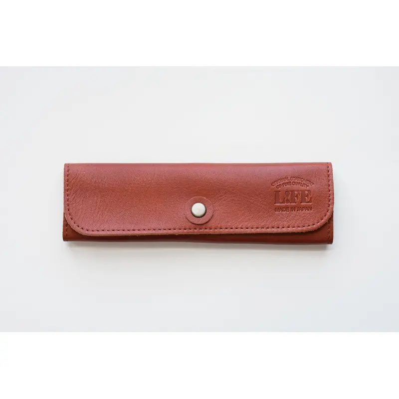 Life Leather Folding Pen Sleeve Pouch - Brown