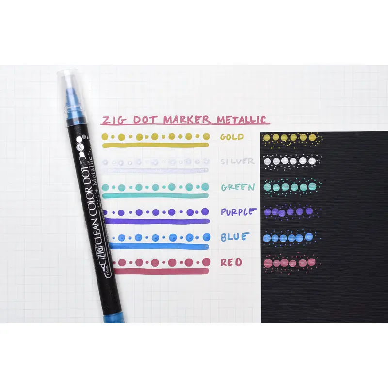 Kuretake ZIG Clean Color Dot Marker - Metallic
