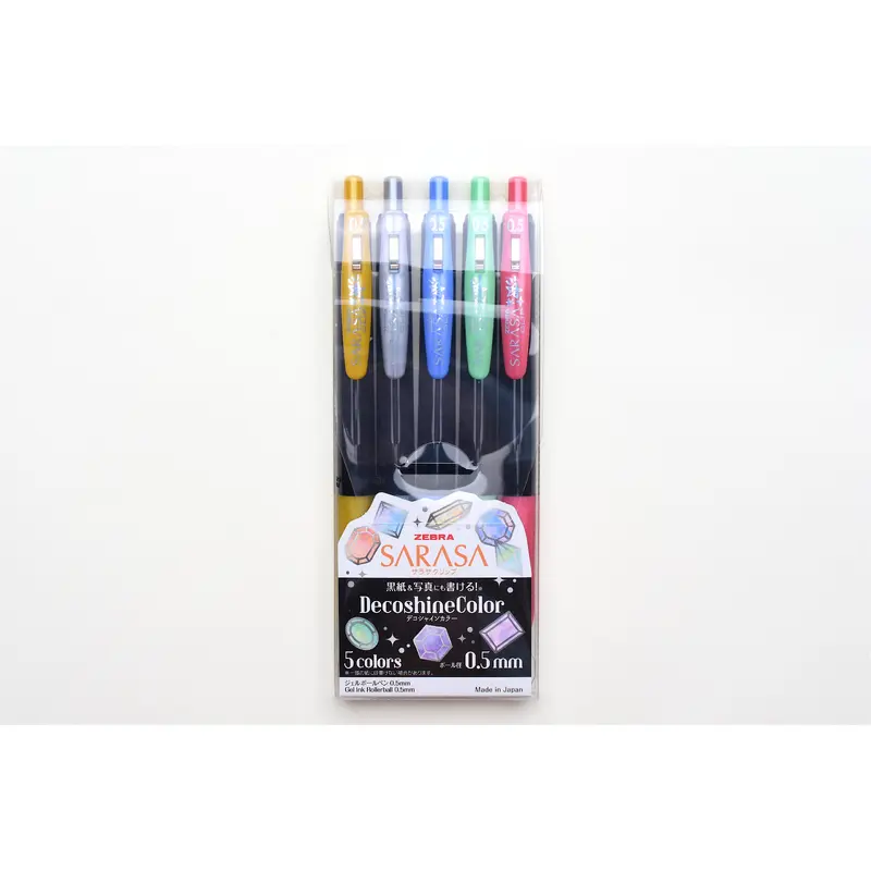 Zebra SARASA Decoshine Color - 0.5mm - Set of 5