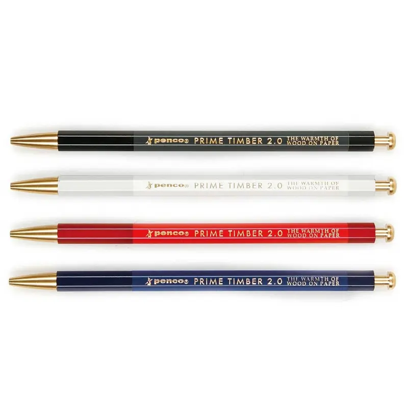 Penco Prime Timber 2.0mm Mechanical Pencil - Brass