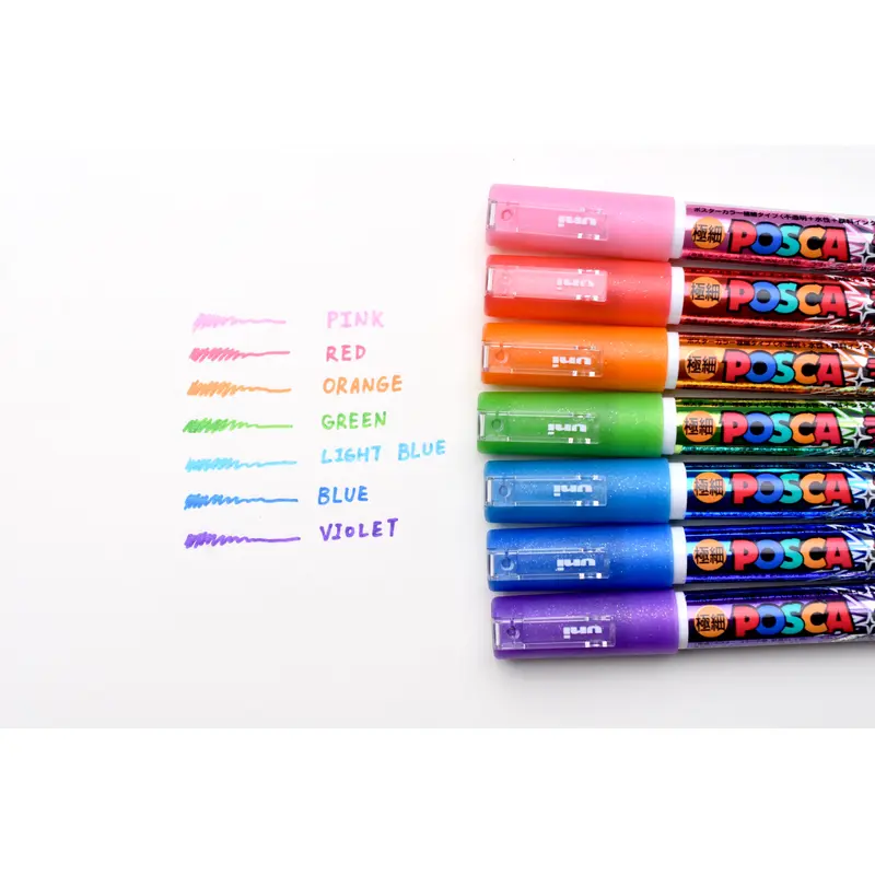 Uni Posca Glitter Paint Marker PC-1ML - Extra Fine