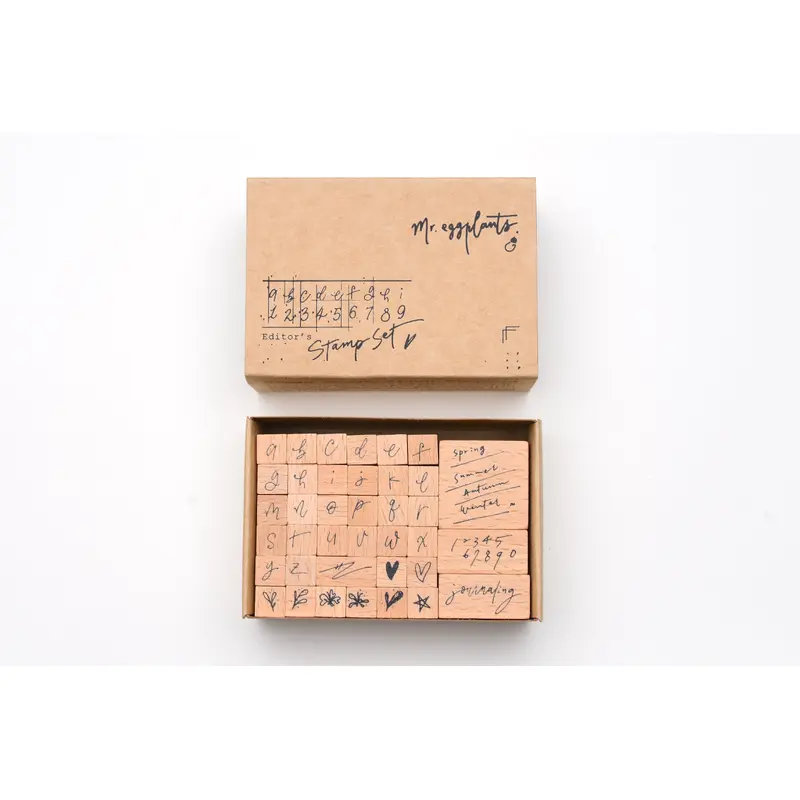 Mr. Eggplants Editor's Stamp Set - Alphabet