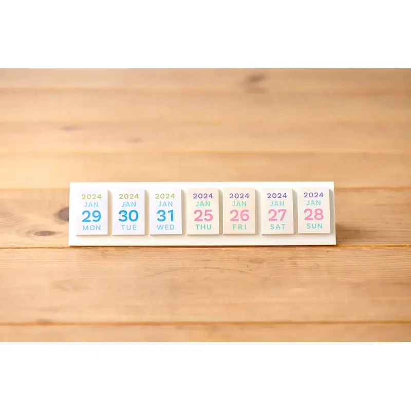 Himekuri Sticky Calendar 2024 - Pastel