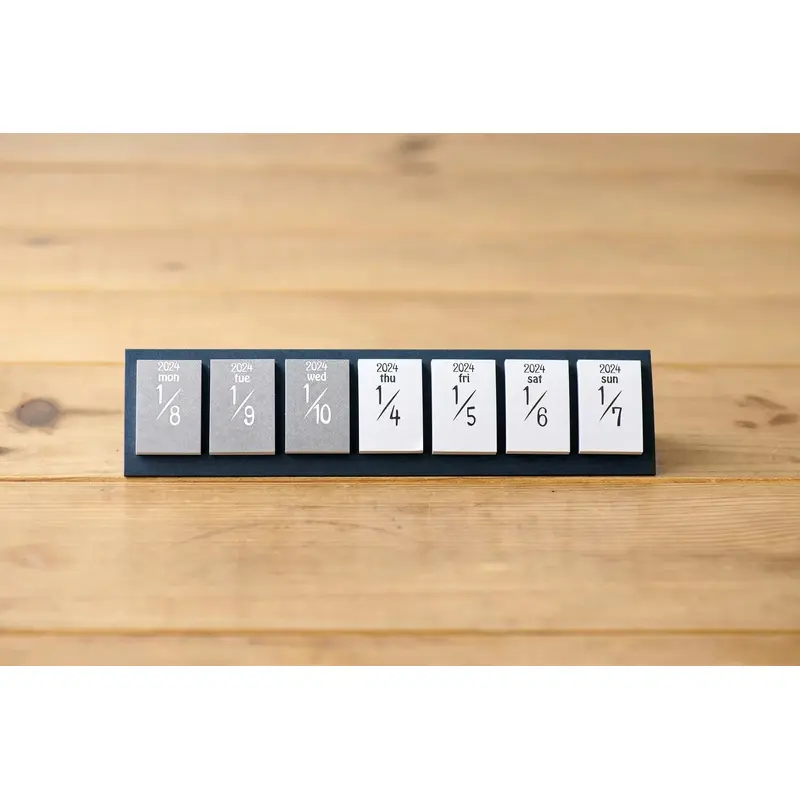 Himekuri Sticky Calendar 2024 - White Gray