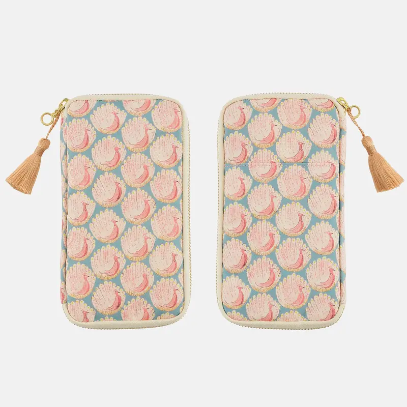 Hobonichi Small Drawer Pouch - Liberty: Peacocks of Grantham Hall