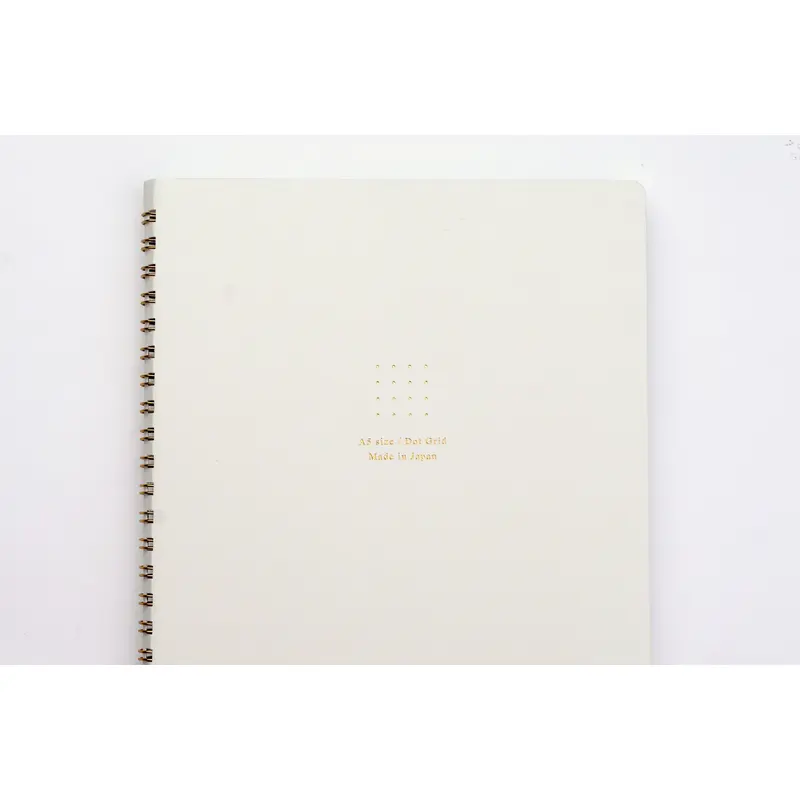 MD Ring Notebook Soft Color - A5 - Dot Grid - White