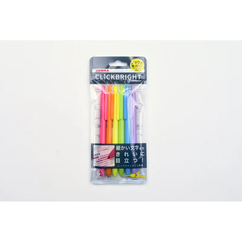Zebra CLiCK BRIGHT Highlighter - Set of 6
