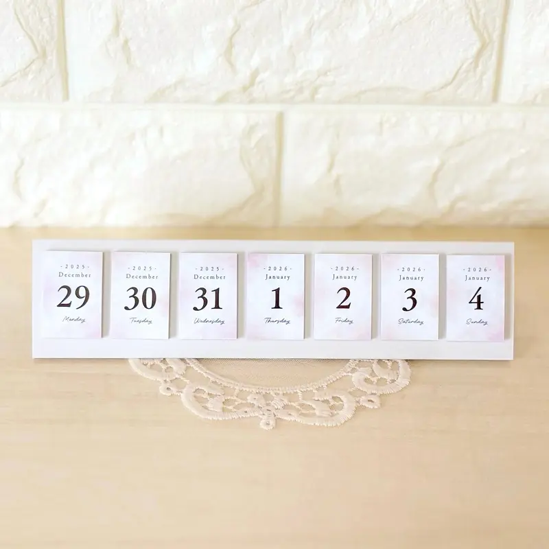 Himekuri Sticky Calendar 2026 - Pale Color