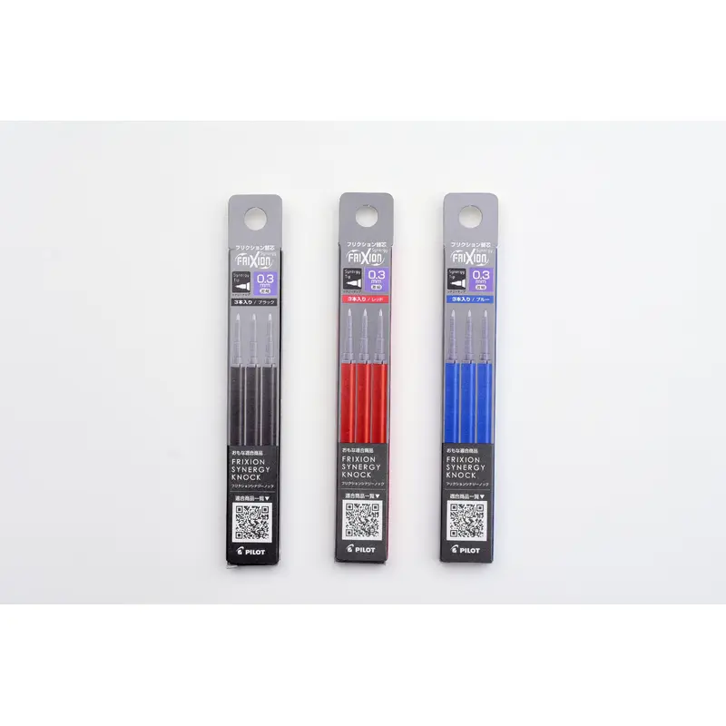 Pilot FriXion Synergy Knock Refill- 0.3mm - Pack of 3
