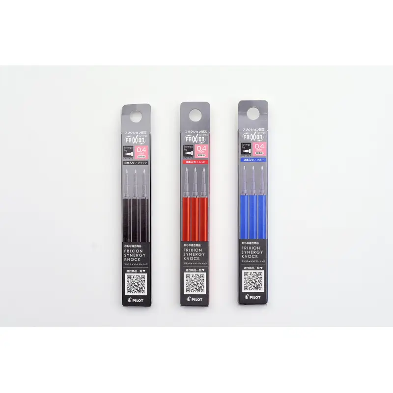 Pilot FriXion Synergy Knock Refill- 0.4mm - Pack of 3