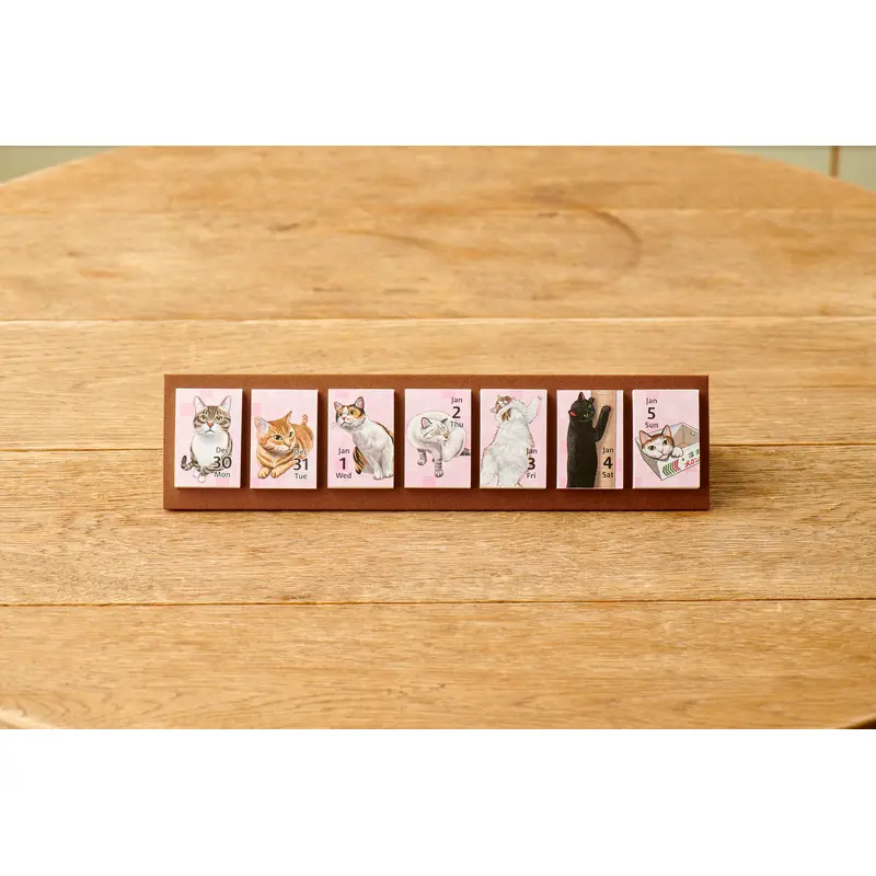 Himekuri Sticky Calendar 2025 - Cats