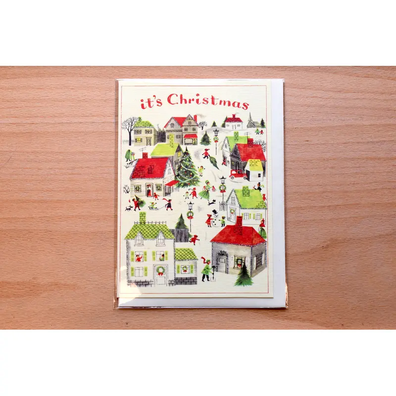 Cavallini - Greeting Card - Christmas Village