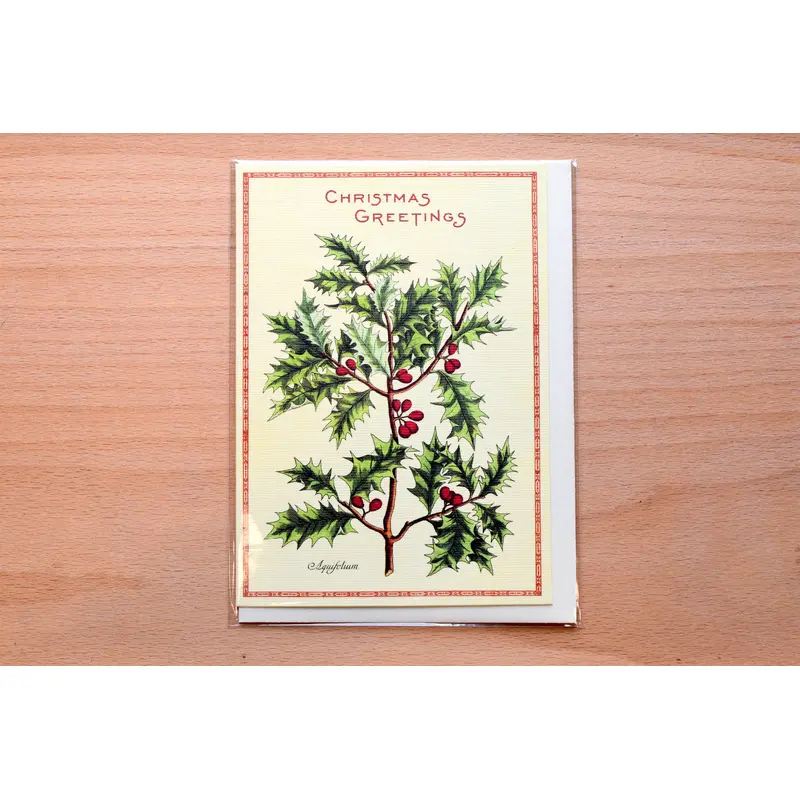 Cavallini - Greeting Card - Holly