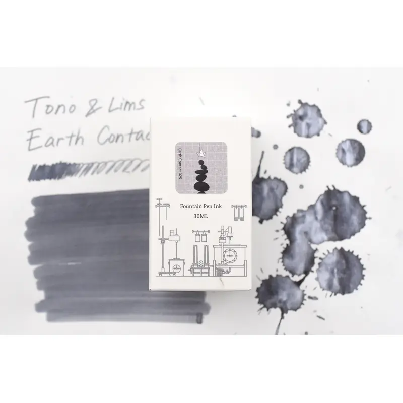 Tono & Lims Ink Bottle - Earth Contact - 025 Snowflake Obsidian - 30ml
