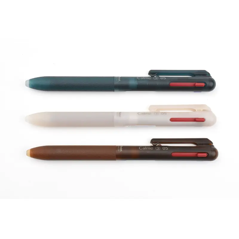 Pentel Calme 3 Colors Ballpoint Pen - Relaxed Frost Series - 0.5mm - Limited Edition