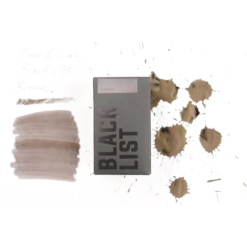 Tono & Lims Ink Bottle - Black List - Brown - 30ml
