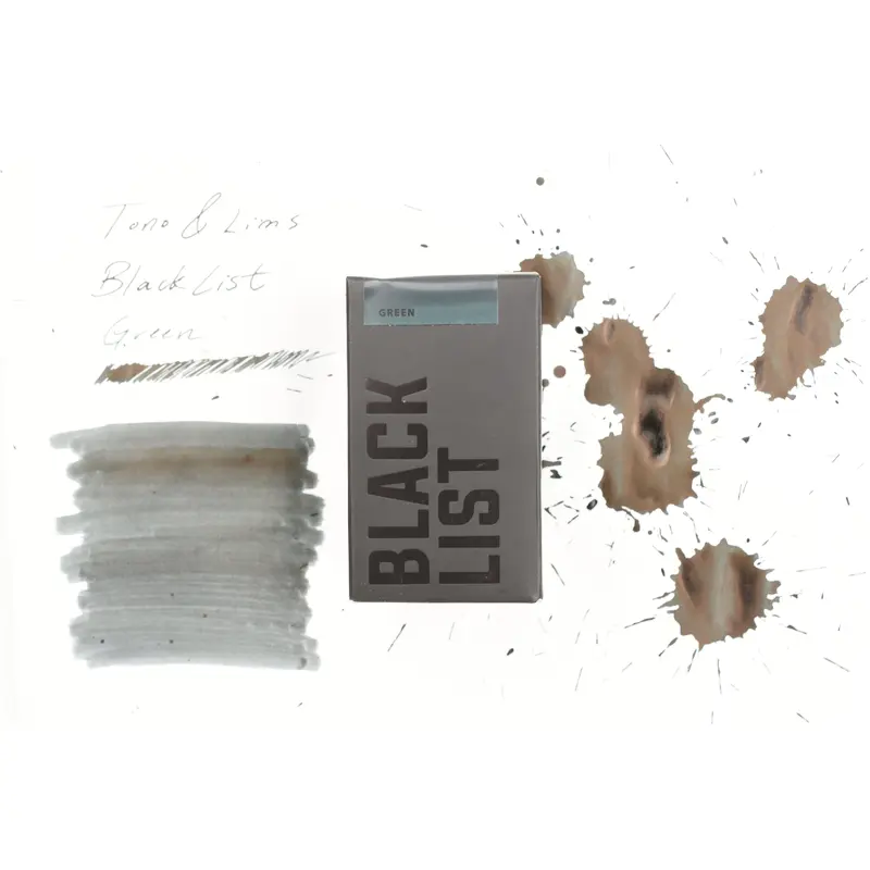 Tono & Lims Ink Bottle - Black List - Green - 30ml