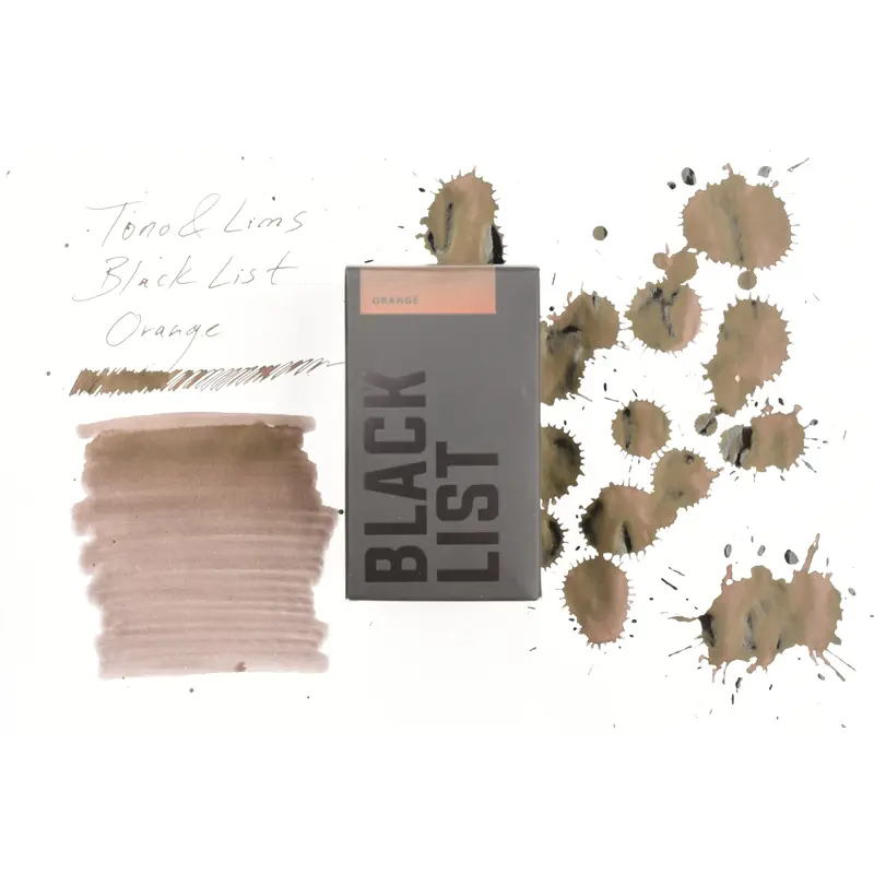 Tono & Lims Ink Bottle - Black List - Orange - 30ml