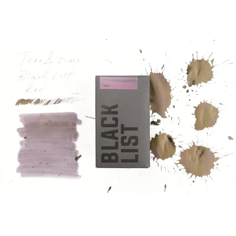 Tono & Lims Ink Bottle - Black List - Red - 30ml