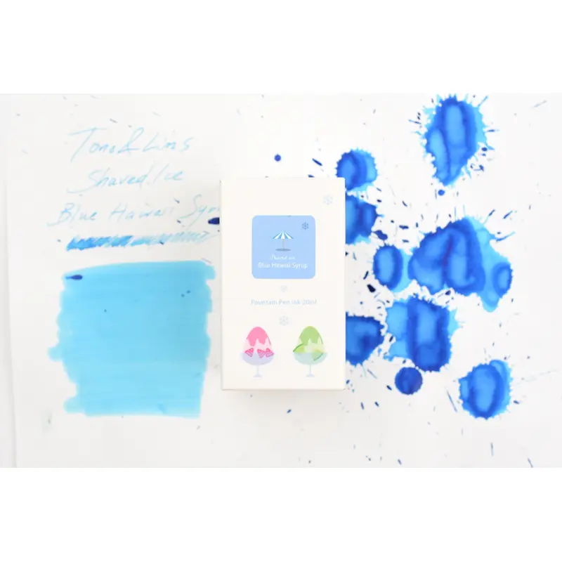 Tono & Lims Ink Bottle - Shaved Ice - Blue Hawaii Syrup - 30ml