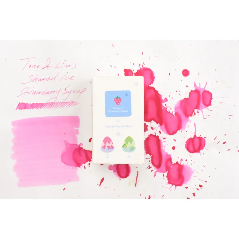 Tono & Lims Ink Bottle - Shaved Ice - Strawberry Syrup - 30ml