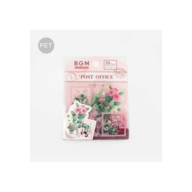 BGM Flake Sticker - Garden Post Office - Pink