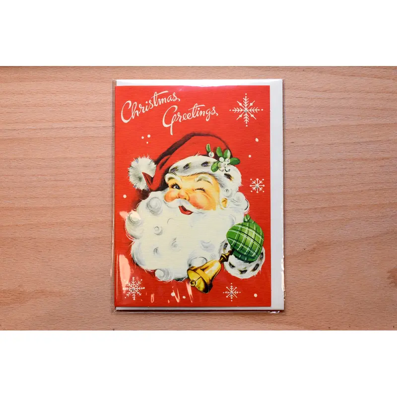 Christmas Greetings Santa Greeting Card