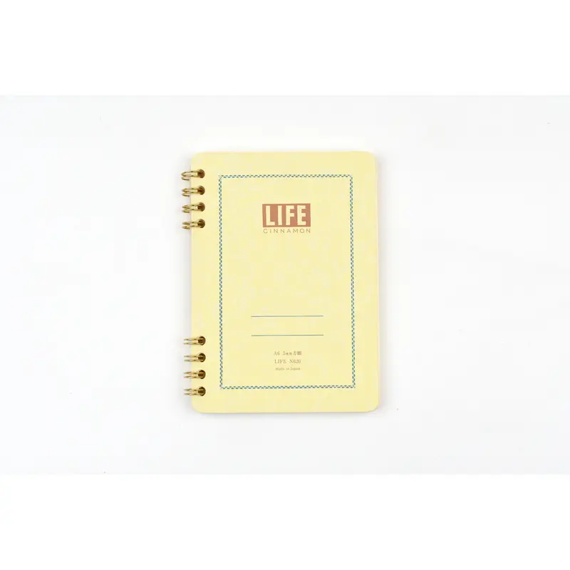 Life Cinnamon Ring-Bound Notebook - A6 - Grid