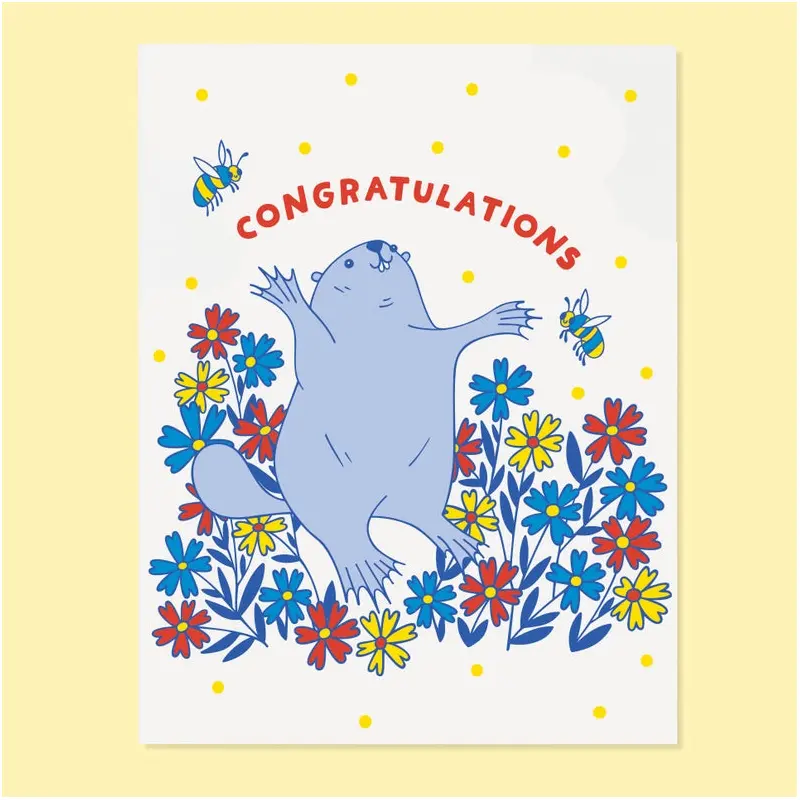 Beaver Congrats Card