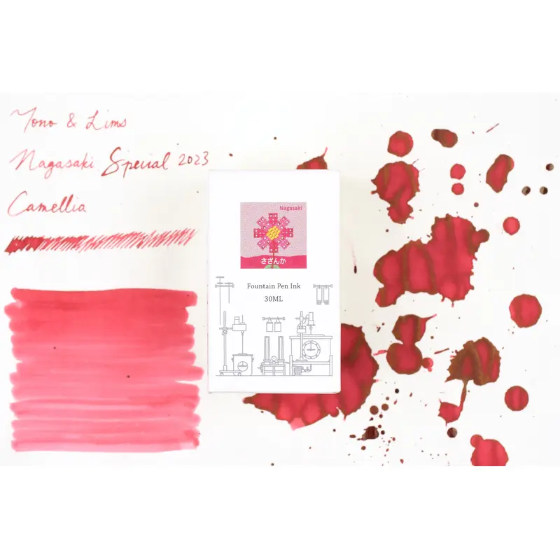 Tono & Lims Ink Bottle - Nagasaki Special 2023 -  (Camellia) - 30ml
