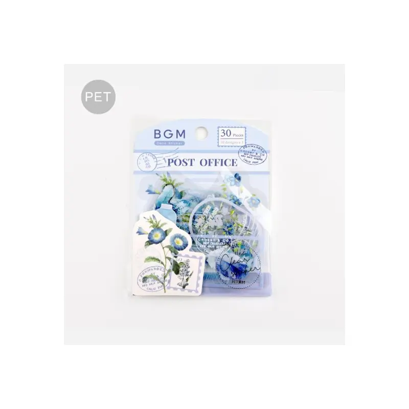 BGM Flake Sticker - Garden Post Office - Blue