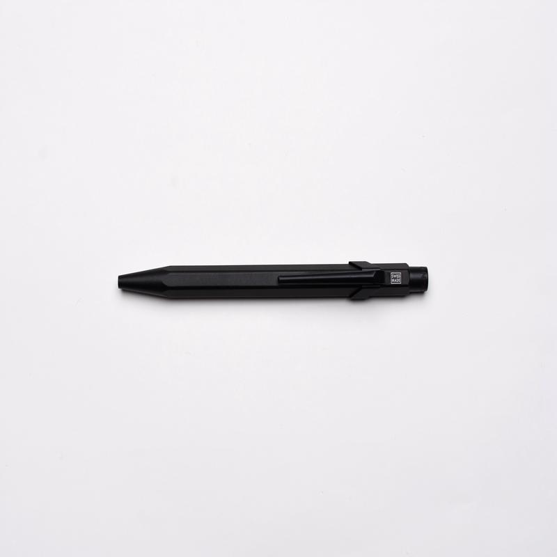 Caran d'Ache 849 Metal Ballpoint Pen - Black Code With Metal Slim Pack Case