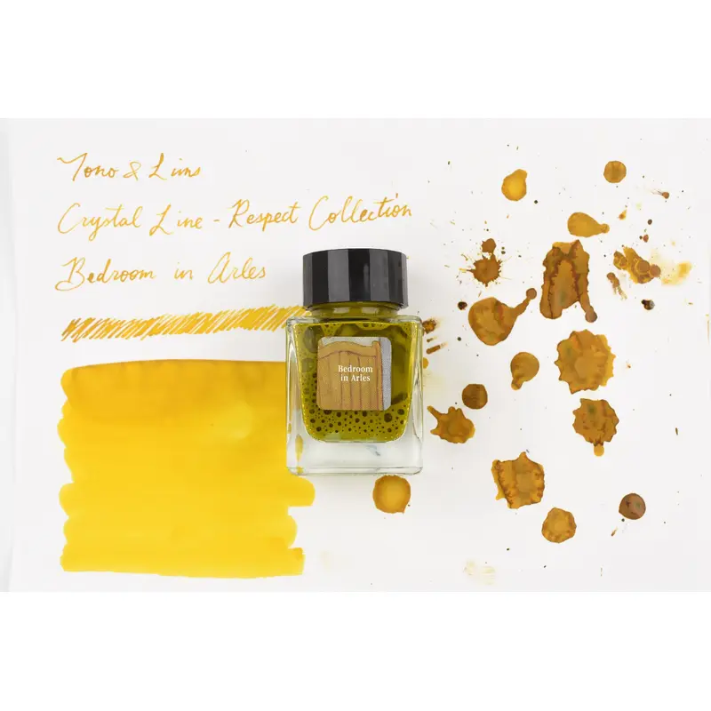 Tono & Lims Glass Pen Ink Bottle - Crystal Line - Respect Collection - Bedroom in Arles - 30ml