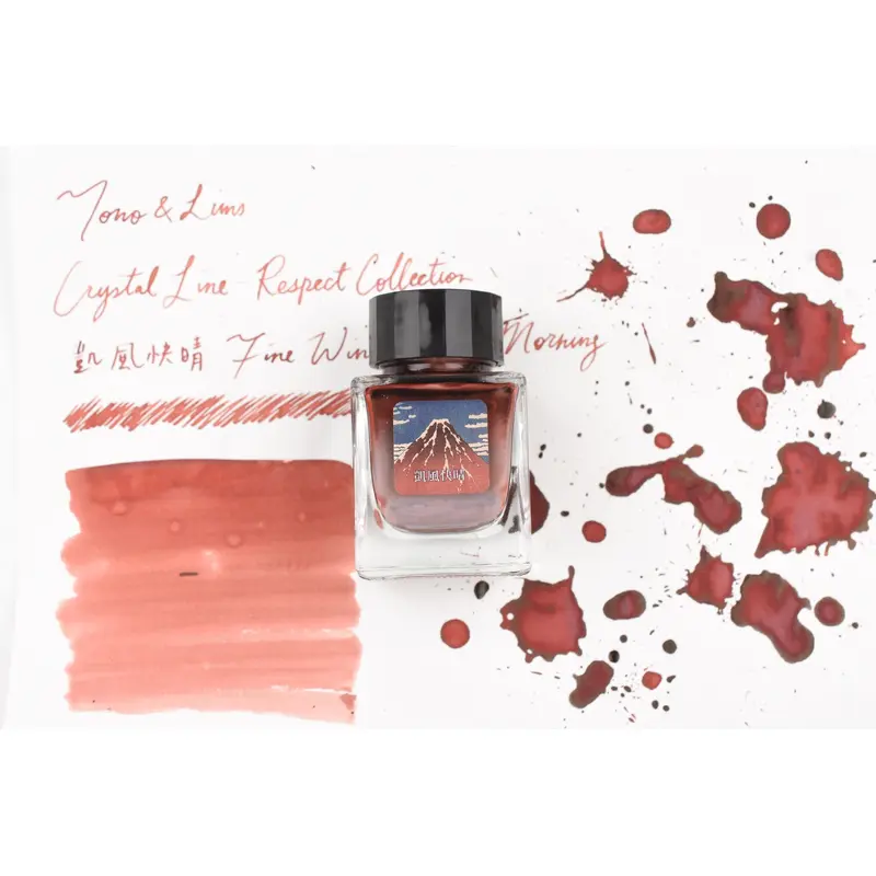 Tono & Lims Glass Pen Ink Bottle - Crystal Line - Respect Collection - (Fine Wind, Clear Morning) - 30ml