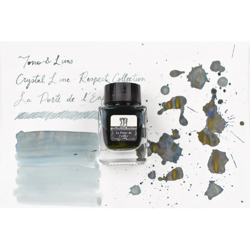 Tono & Lims Glass Pen Ink Bottle - Crystal Line - Respect Collection - La Porte de l'Enfer - 30ml