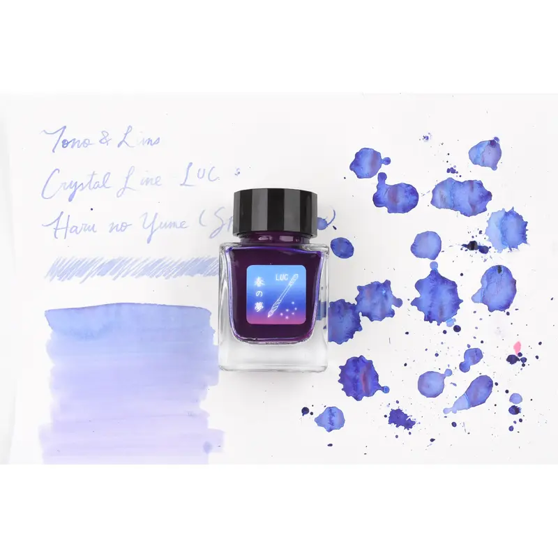 Tono & Lims Glass Pen Ink Bottle - Crystal Line - LUC -  Haru no Yume (Spring Dream) - 30ml